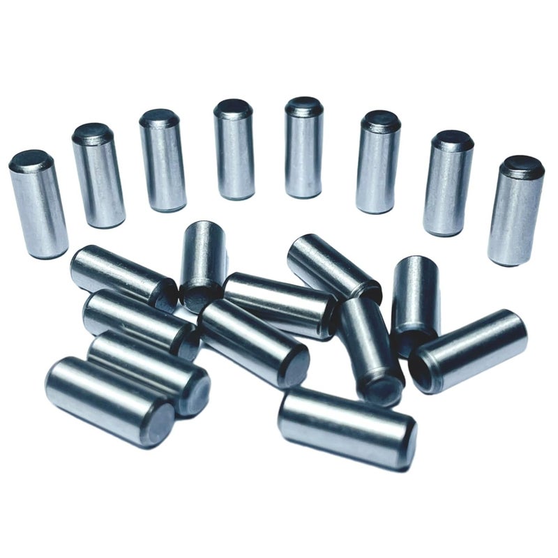 ZDingTech 20pcs 1/4 x 5/8 Dowel Pins,1/4 inch x 5/8 inch Metal Dowel pins Shelf Pegs 1/4,Support Shelves,Bearings Alloy Steel Wood Bunk Bed pegs - Image 1